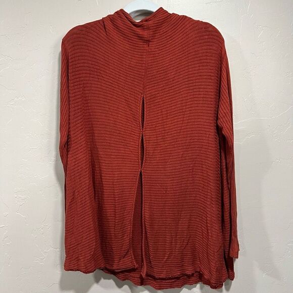 Free People Lover Ribbed Split Back Pullover Tunic Size Large - Picture 9 of 10
